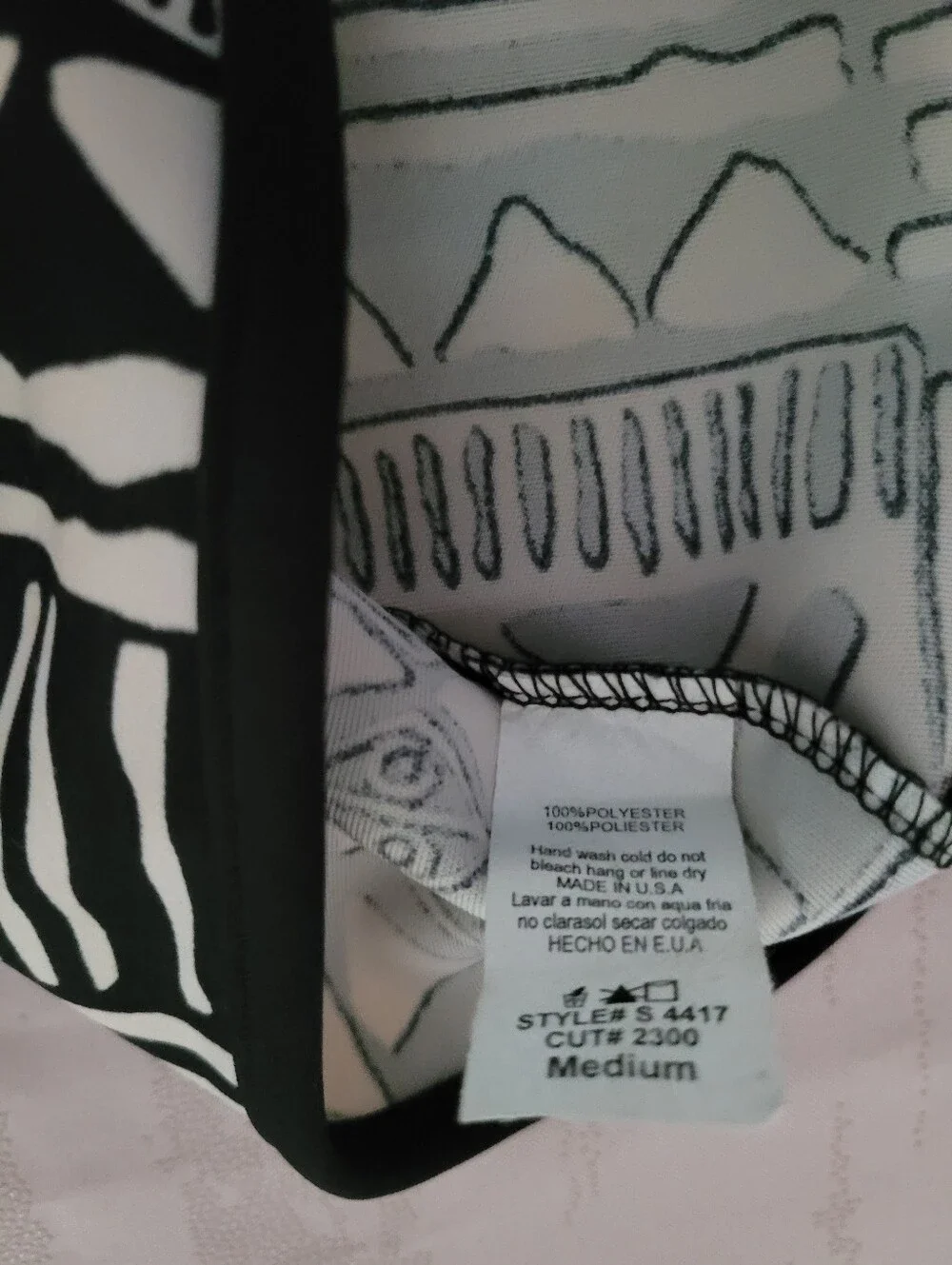 Noble U Black and White Tribal Print Mini Skirt